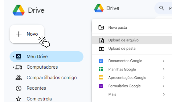 Upload no Google Workspace